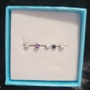 🆕️ Elegant Multi-Color gem stone nose rings #2